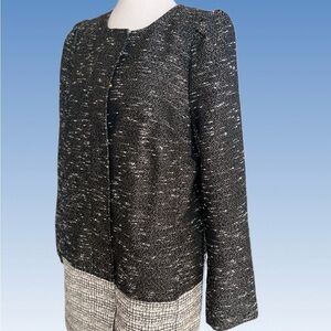 Banana Republic Black and White Tweed Blazer size L